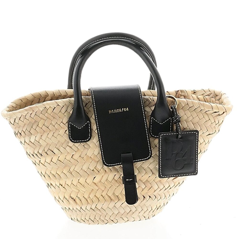 Paris / 64 Oh La La Black Mini Basket Bag - Picture 3 of 5